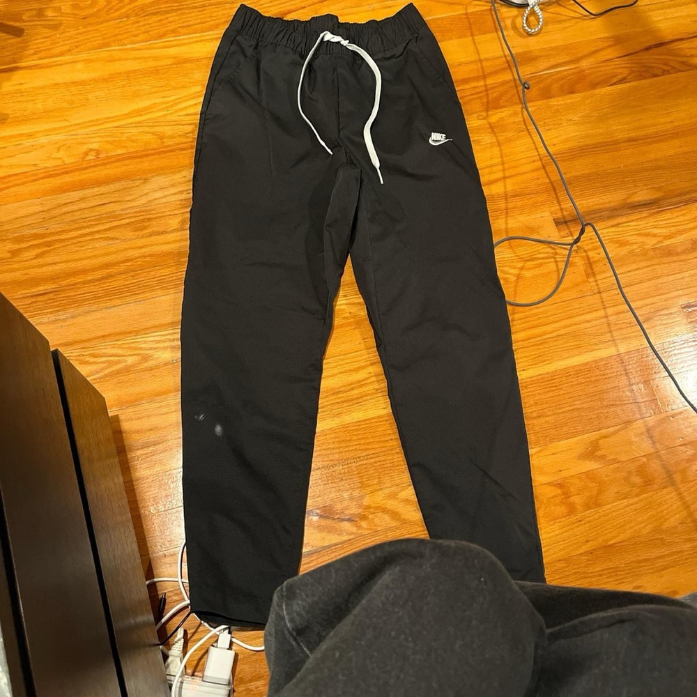 Nike Men's Black Sweatpants with White Accents